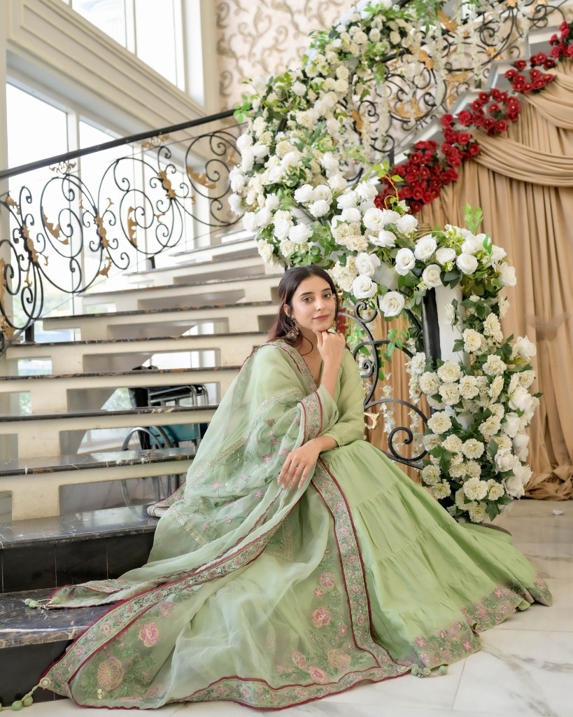 Bridal editorial on staircase