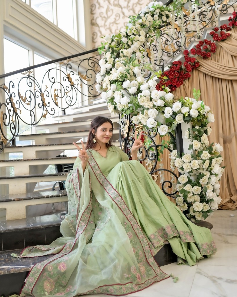 Bridal editorial on staircase