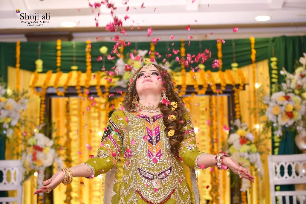 Rose petals celebration